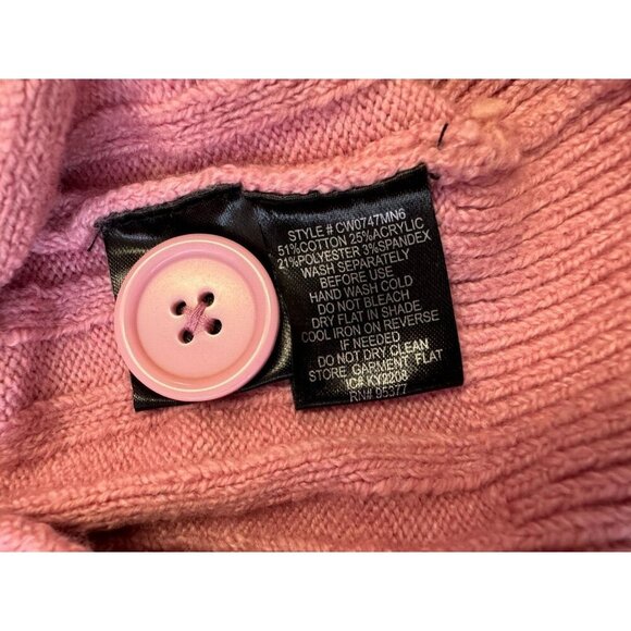 Santuary NWT Women Size S Pink Ribbed Button Long Sleeve Knit‎ Sweater Cardigan - Picture 9 of 12